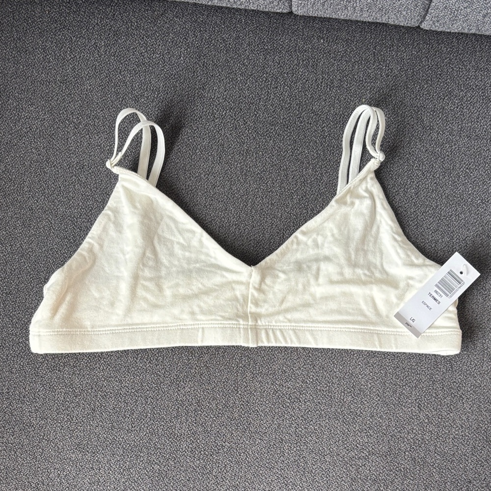 Aritzia Soft White Bralette